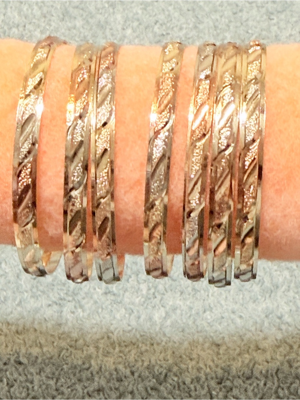 New Weekly laminated gold bracelets for girl size 8.5” round